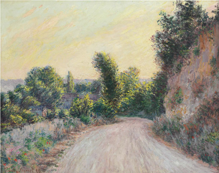 克洛德·莫奈（Claude Monet）高清作品-吉维尼附近的道路