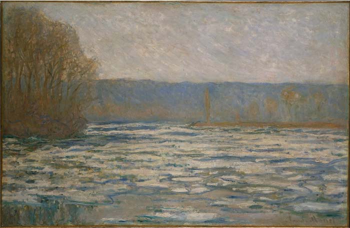 克洛德·莫奈（Claude Monet）高清作品-塞纳河浮冰