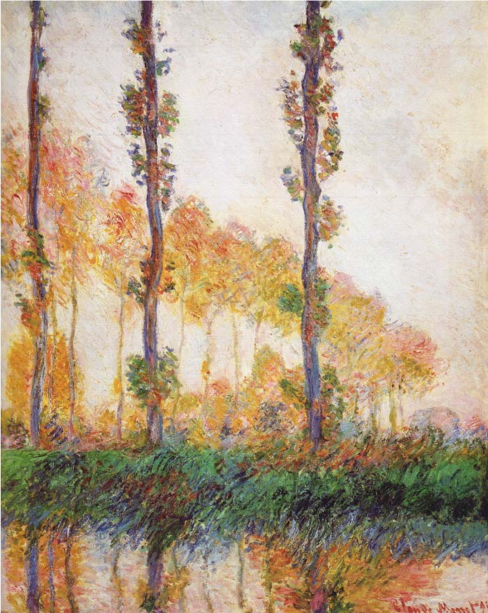克洛德·莫奈（Claude Monet）高清作品-杨树 Poplars (Autumn) II (1891)