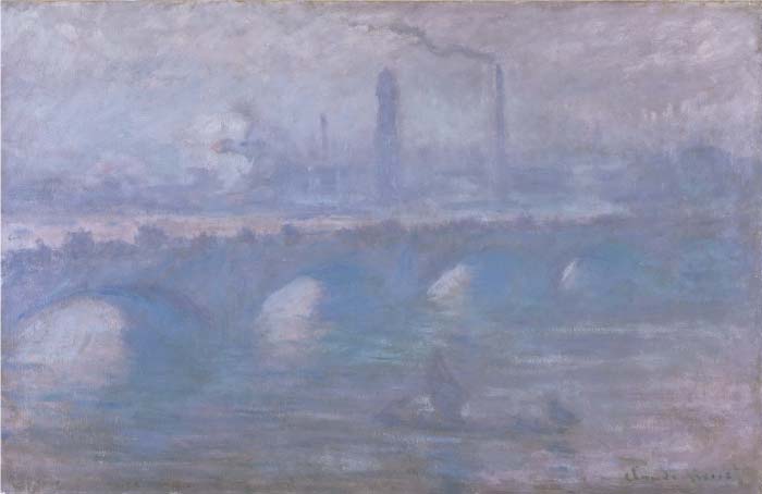 克洛德·莫奈（Claude Monet）高清作品- 滑铁卢大桥，晨雾 [1901]