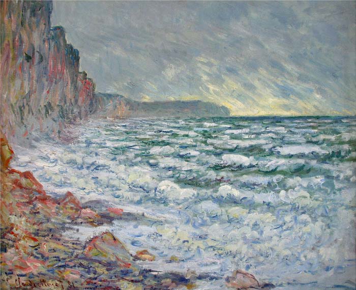 克洛德·莫奈（Claude Monet）高清作品-费坎普海边 Fecamp, by the Sea (1881)