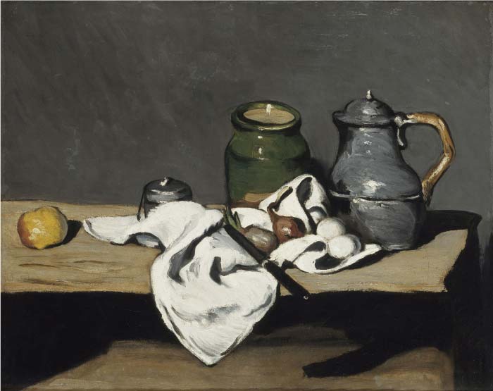 保罗·塞尚（Paul Cézanne）超清作品_有烧水壶的静物 72ppi