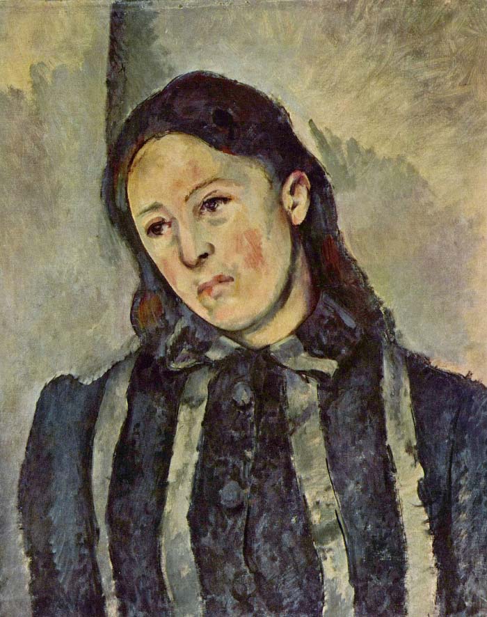 保罗·塞尚（Paul Cézanne）超清作品_塞尚夫人肖像