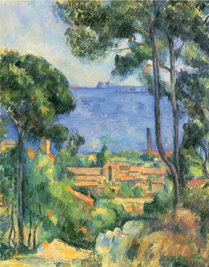 保罗·塞尚（Paul Cézanne）超清作品_伊斯塔克和迪夫酒庄的景色