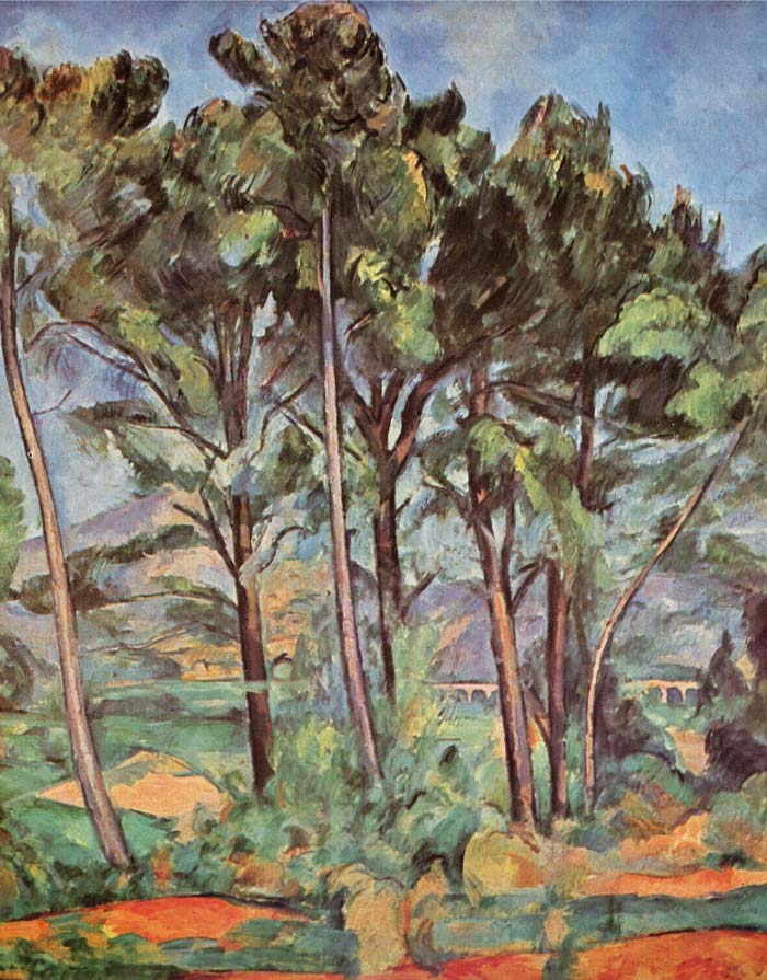 保罗·塞尚（Paul Cézanne）超清作品_松树和渡槽