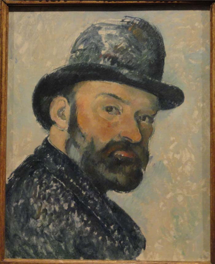 保罗·塞尚（Paul Cézanne）超清作品_戴帽子自画像