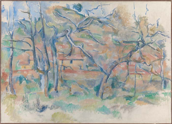 保罗·塞尚（Paul Cézanne）超清作品_普罗旺斯的树木和房屋