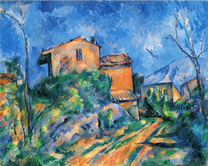 保罗·塞尚（Paul Cézanne）超清作品_圣母玛利亚与黑城堡景观，1895年