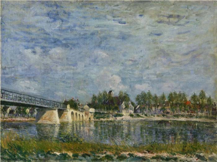 阿尔弗雷德·西斯利（Alfred Sisley）高清作品-大桥