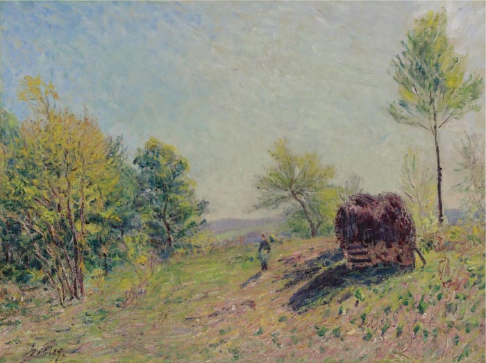 阿尔弗雷德·西斯利（Alfred Sisley）高清作品-《春天的森林》