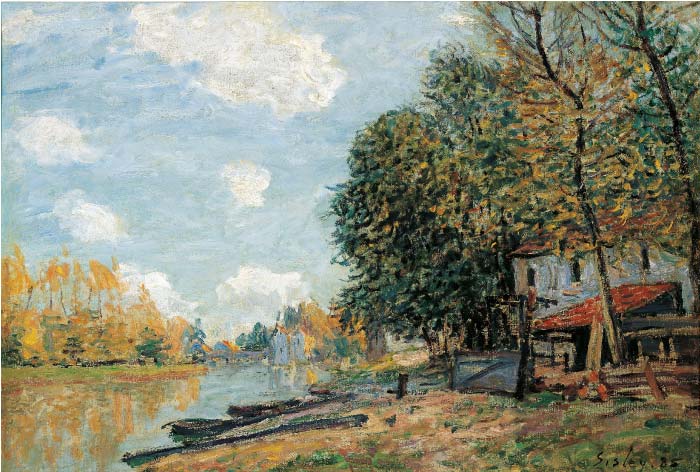 阿尔弗雷德·西斯利（Alfred Sisley）高清作品-河畔
