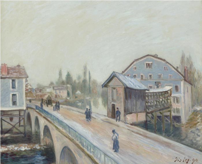 阿尔弗雷德·西斯利（Alfred Sisley）高清作品-大桥风景