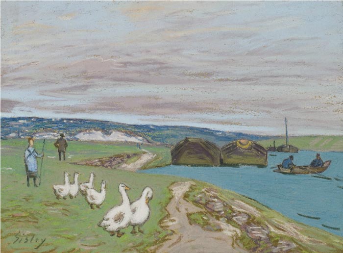 阿尔弗雷德·西斯利（Alfred Sisley）高清作品-鹅