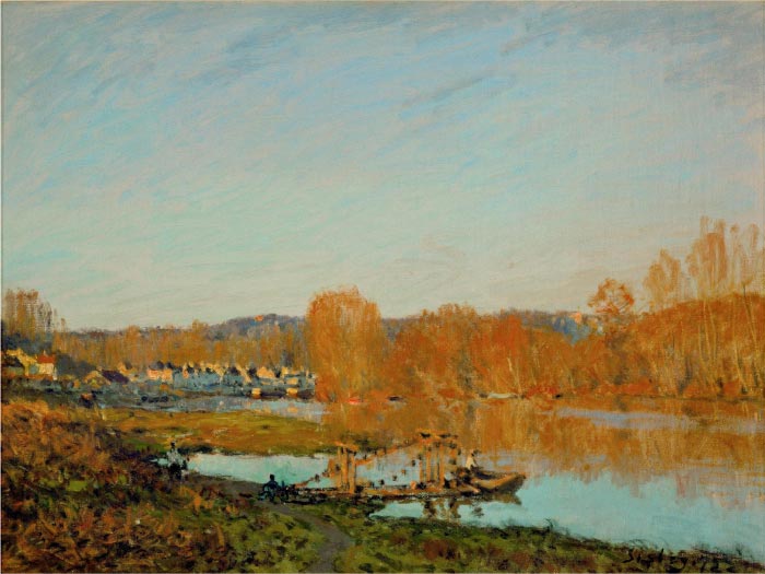 阿尔弗雷德·西斯利（Alfred Sisley）高清作品-秋天，塞纳河边