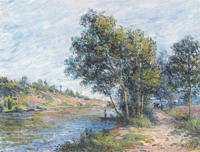 阿尔弗雷德·西斯利（Alfred Sisley）高清作品-河流风景