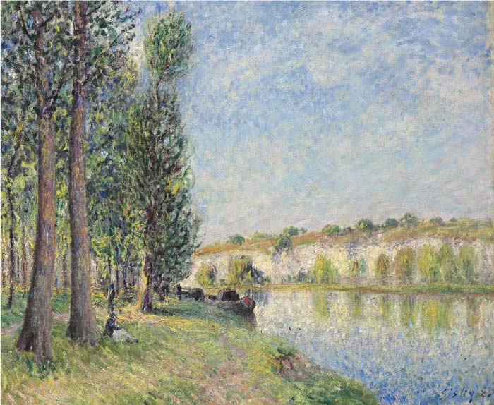 阿尔弗雷德·西斯利（Alfred Sisley）高清作品-莫瑞的庐安河