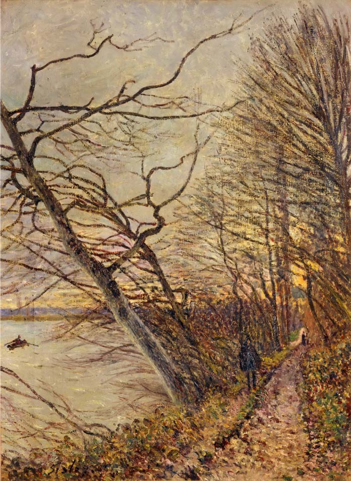 阿尔弗雷德·西斯利（Alfred Sisley）高清作品-秋天的河岸