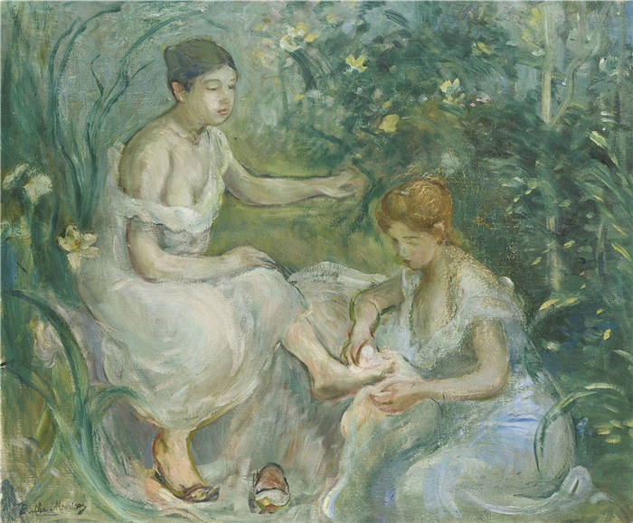 贝特·莫里索（Berthe Morisot）高清作品-两个浴女