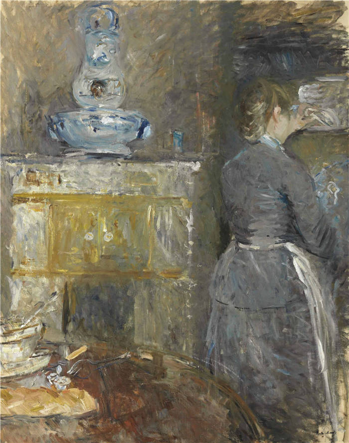 贝特·莫里索（Berthe Morisot）高清作品- the dining room of the rouart family