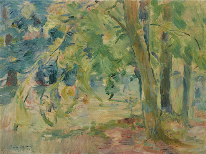 贝特·莫里索（Berthe Morisot）高清作品-the forest of mesnil