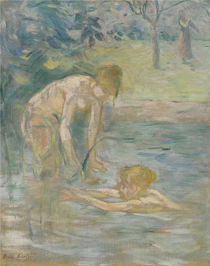 贝特·莫里索（Berthe Morisot）高清作品-两个浴者