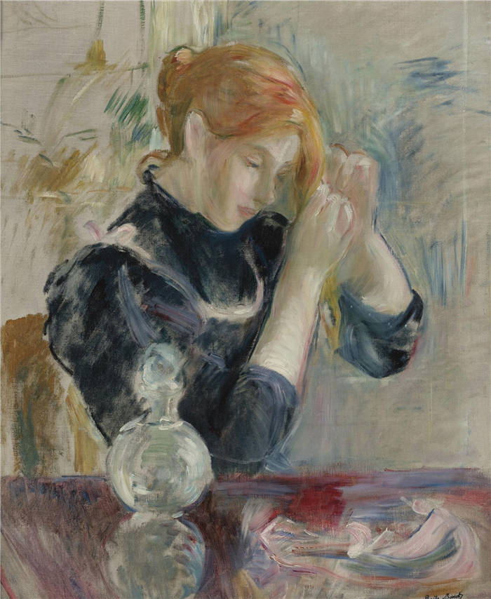 贝特·莫里索（Berthe Morisot）高清作品-梳妆台