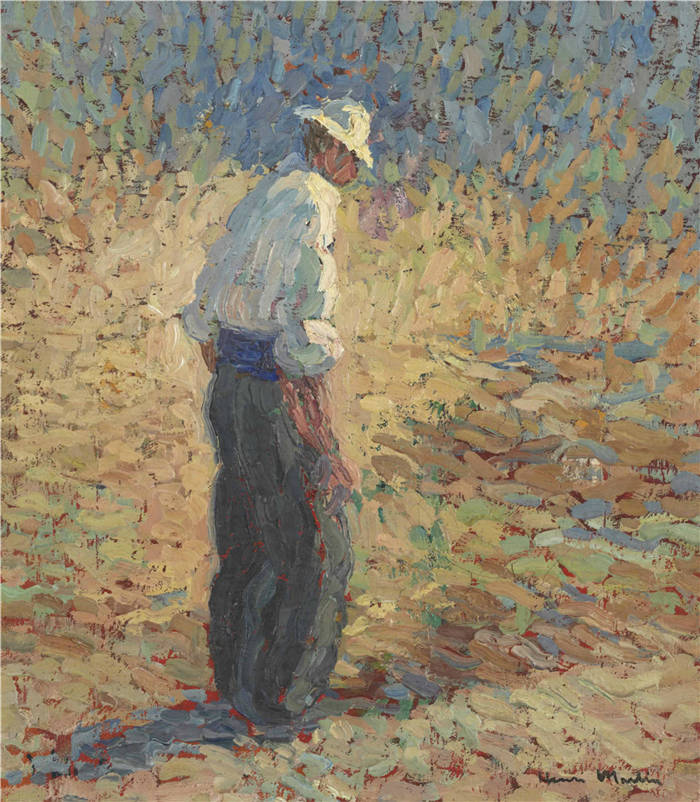 亨利·马丁(Henri-Jean Guillaume Martin)高清作品-农田里的农民