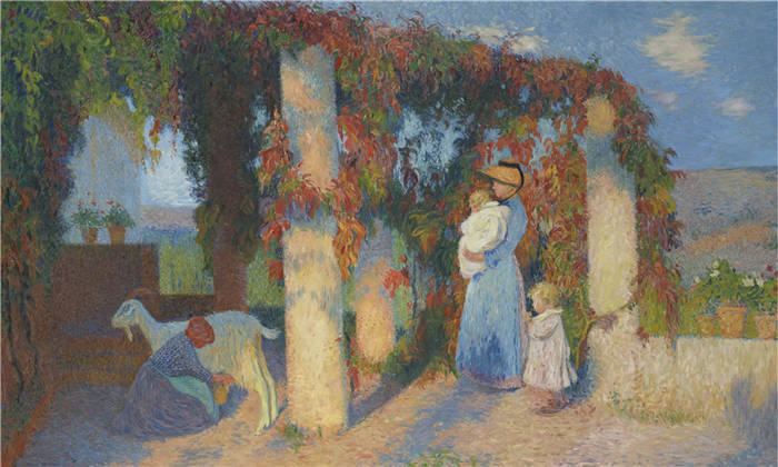 亨利·马丁（Henri-Jean Guillaume Martin）高清作品-看挤奶