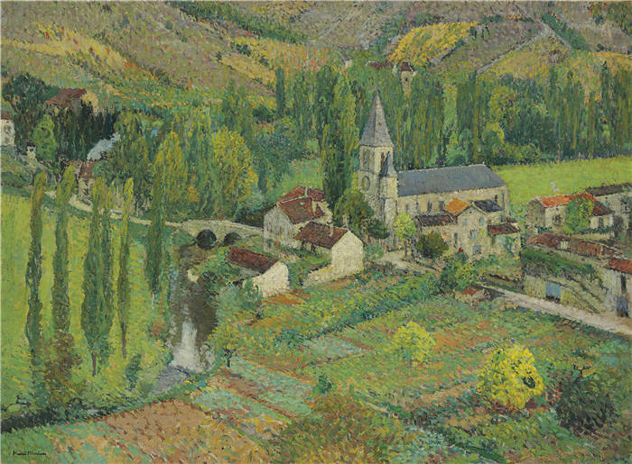 亨利·马丁（Henri-Jean Guillaume Martin）高清作品-(30)-美丽的乡村田野