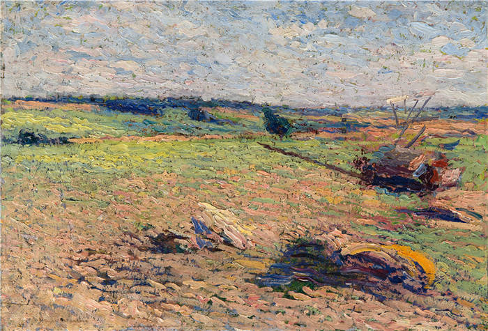 亨利·马丁(Henri-Jean Guillaume Martin)高清作品-乡村田野里的田地