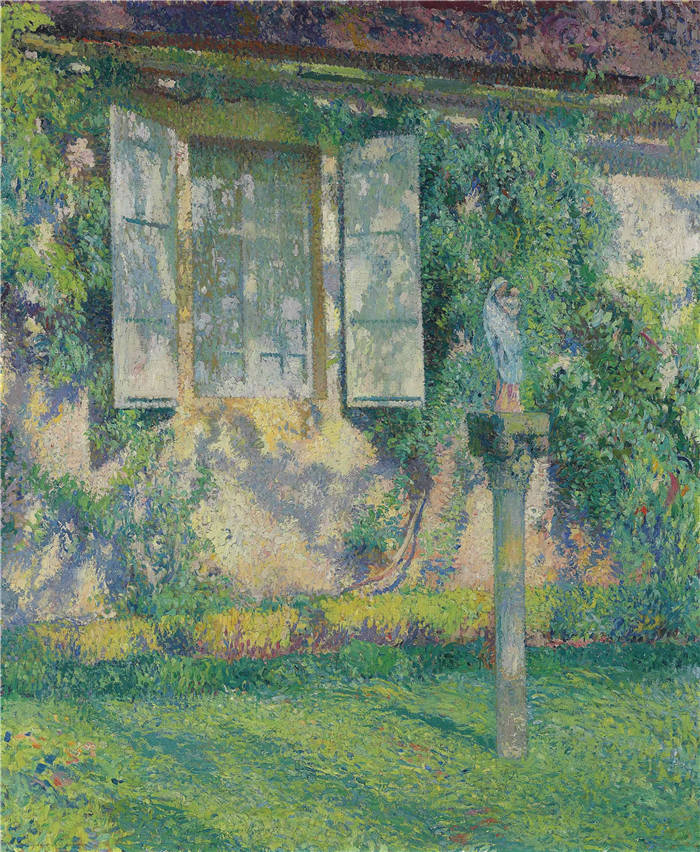 亨利·马丁（Henri-Jean Guillaume Martin）高清作品-充满绿色的院子