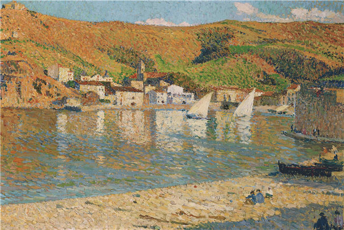 亨利·马丁(Henri-Jean Guillaume Martin)高清作品-(31)帆船与河流两岸
