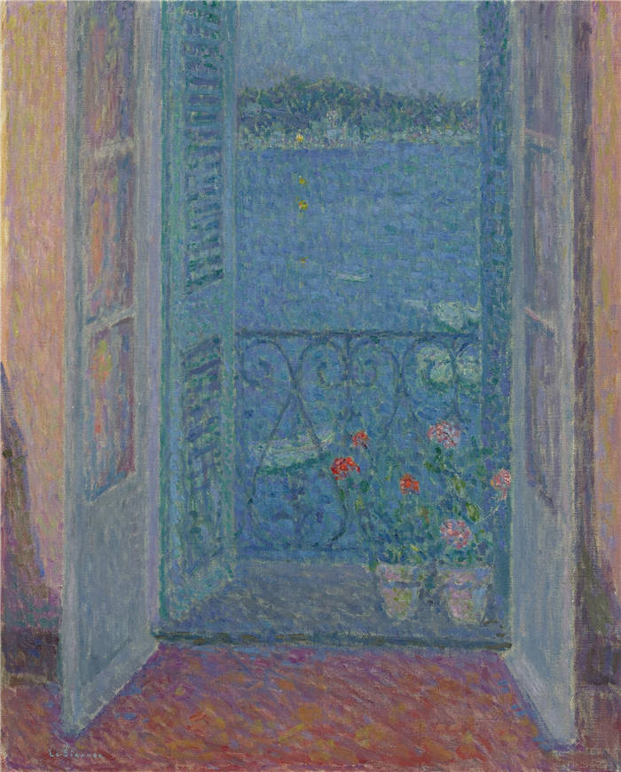 亨瑞·塞蒂纳（ Henri Le Sidaner）高清作品 -黄昏时的窗户