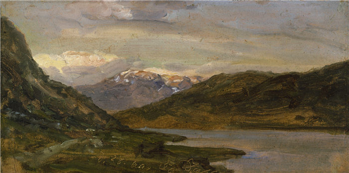 约翰·克里斯蒂安·达尔（Johan Christian Dahl）高清作品-Landscape at Nystuen on Filefjell