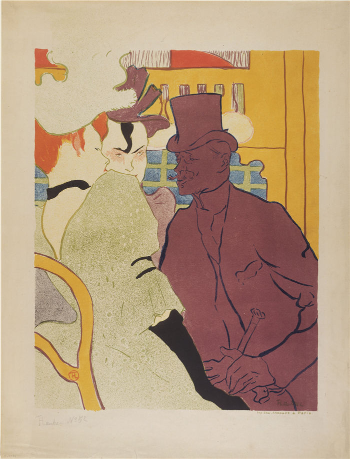 劳特雷克(Henri de Toulouse-Lautrec)-红磨坊的英国人