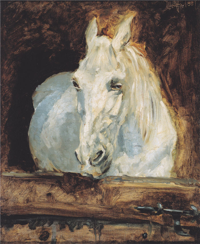 劳特雷克（Henri de Toulouse-Lautrec）-白马“瞪羚”