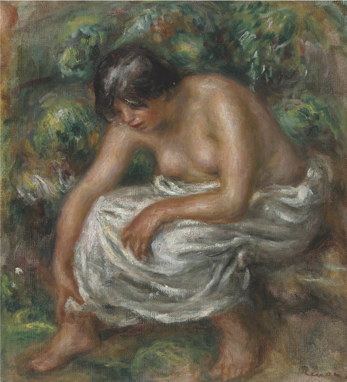 雷诺阿（Pierre-Auguste Renoir）作品-洗澡后 LA TOILETTE APRÈS LE BAIN