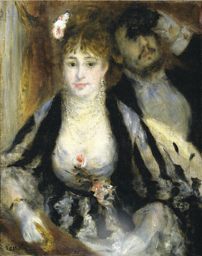 雷诺阿（Pierre-Auguste Renoir）作品-小屋或前场景 LA LOGE OR L'AVANT SCENE