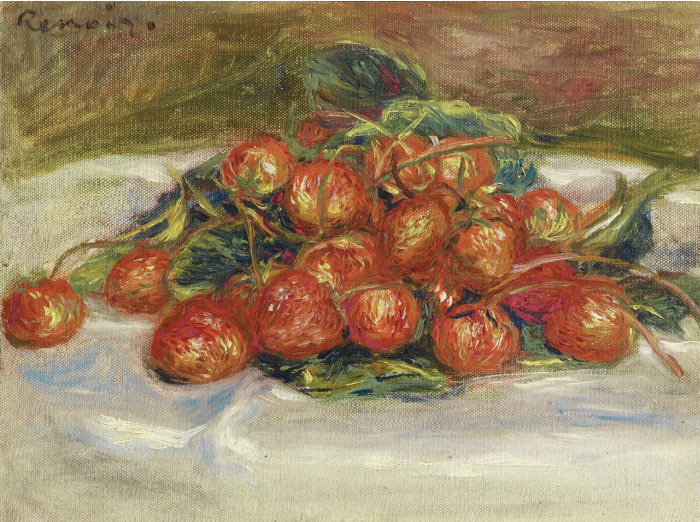 雷诺阿(Pierre-Auguste Renoir)作品-NATURE MORTE AUX FRAISES