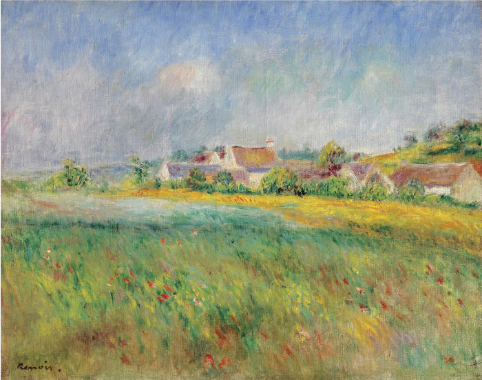 雷诺阿（Pierre-Auguste Renoir）作品-LE VILLAGE DE BONNECOURT