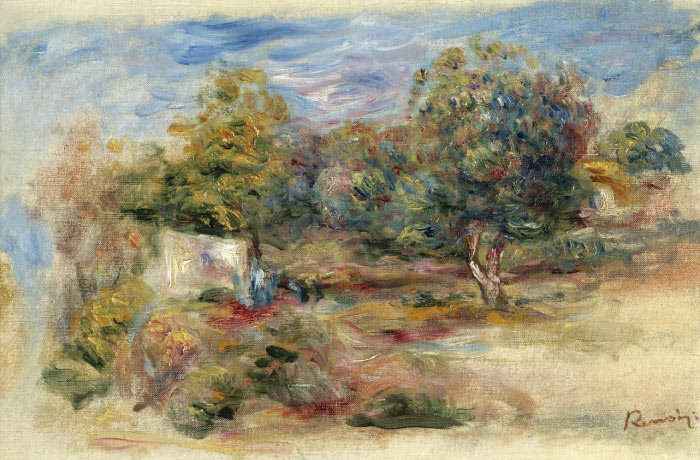 雷诺阿（Pierre-Auguste Renoir）作品-ESQUISSE DU PAYSAGE, MAISON