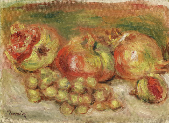 雷诺阿(Pierre-Auguste Renoir)作品-手榴弹和葡萄干 GRENADES ET RAISINS
