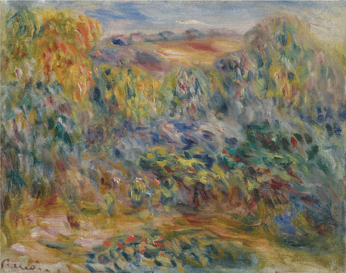 雷诺阿（Pierre-Auguste Renoir）作品-山地景观 PAYSAGE MONTAGNEUX