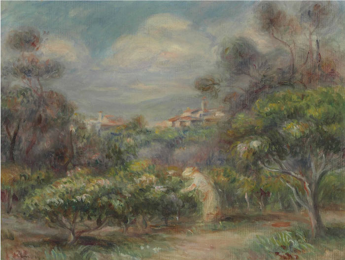 雷诺阿（Pierre-Auguste Renoir）作品-卡涅斯附近的景观