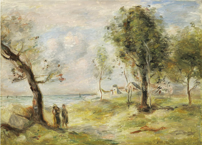 雷诺阿（Pierre-Auguste Renoir）作品-科罗之后的景观