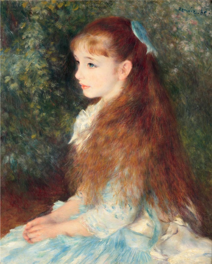 雷诺阿（Pierre-Auguste Renoir）作品-少女伊莲1880 ，150ppi