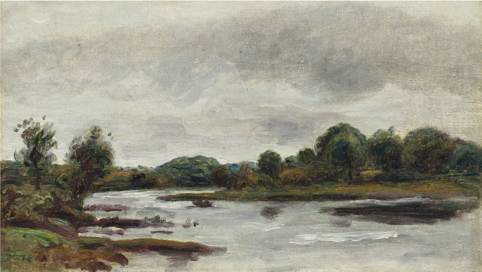 雷诺阿（Pierre-Auguste Renoir）作品-水边景观