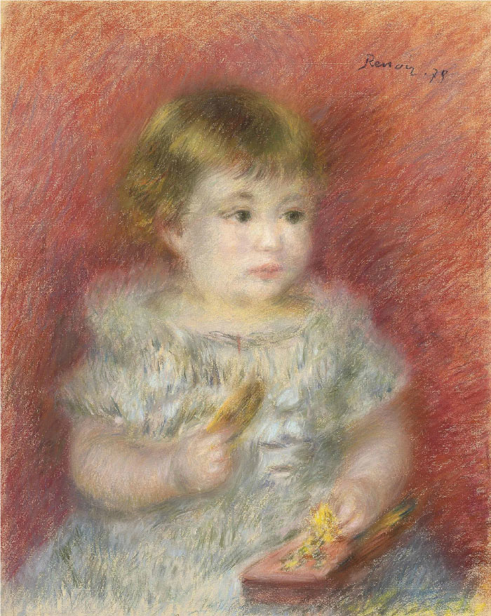 雷诺阿（Pierre-Auguste Renoir）作品-PORTRAIT DE BÉBÉ