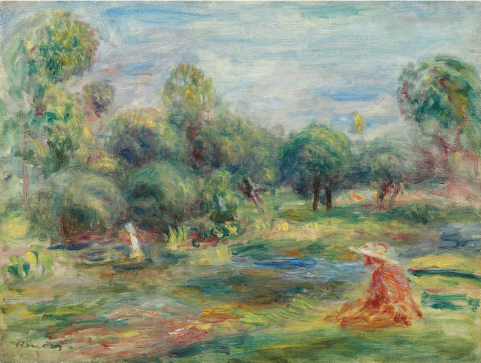 雷诺阿（Pierre-Auguste Renoir）作品-PAYSAGE À CAGNES
