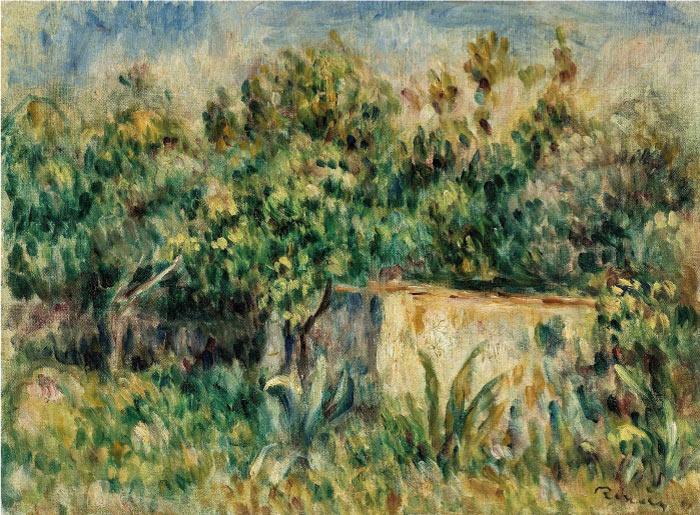 雷诺阿（Pierre-Auguste Renoir）作品-小屋里的风景